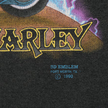 Load image into Gallery viewer, Vintage 3D EMBLEM Harley Davidson The Last Biker on Earth 1990 Wizard T Shirt 90s Black XL
