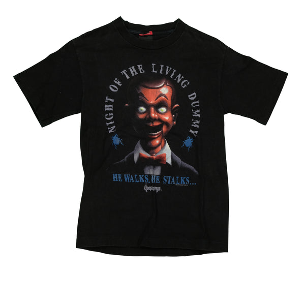 Vintage PARACHUTE PRESS Goosebumps Night of The Living Dead 1993 Book T Shirt 90s Black