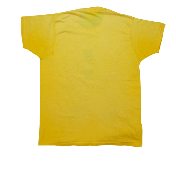Vintage Who Shot Bobby Knight T Shirt 80s Yellow