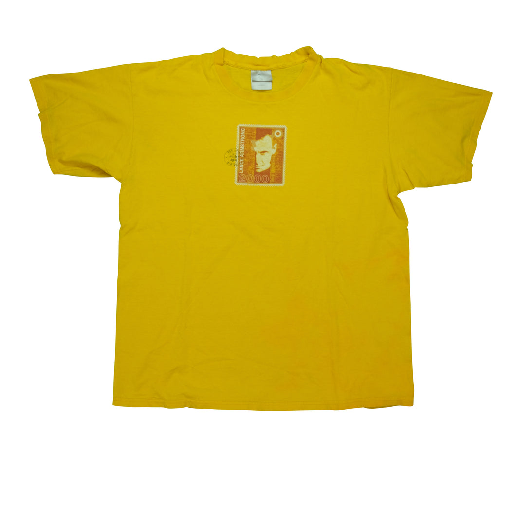 Vintage NIKE Lance Armstrong 2000 T Shirt 2000s Yellow L