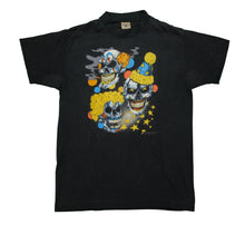 Load image into Gallery viewer, Vintage CMJ Circus Clown Skull 1992 T Shirt 90s Black L
