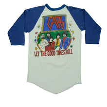 Load image into Gallery viewer, Vintage SPORTSWEAR The Cars Hard Driving Rock N&#39; Roll Tour Raglan T Shirt 80s White Blue L

