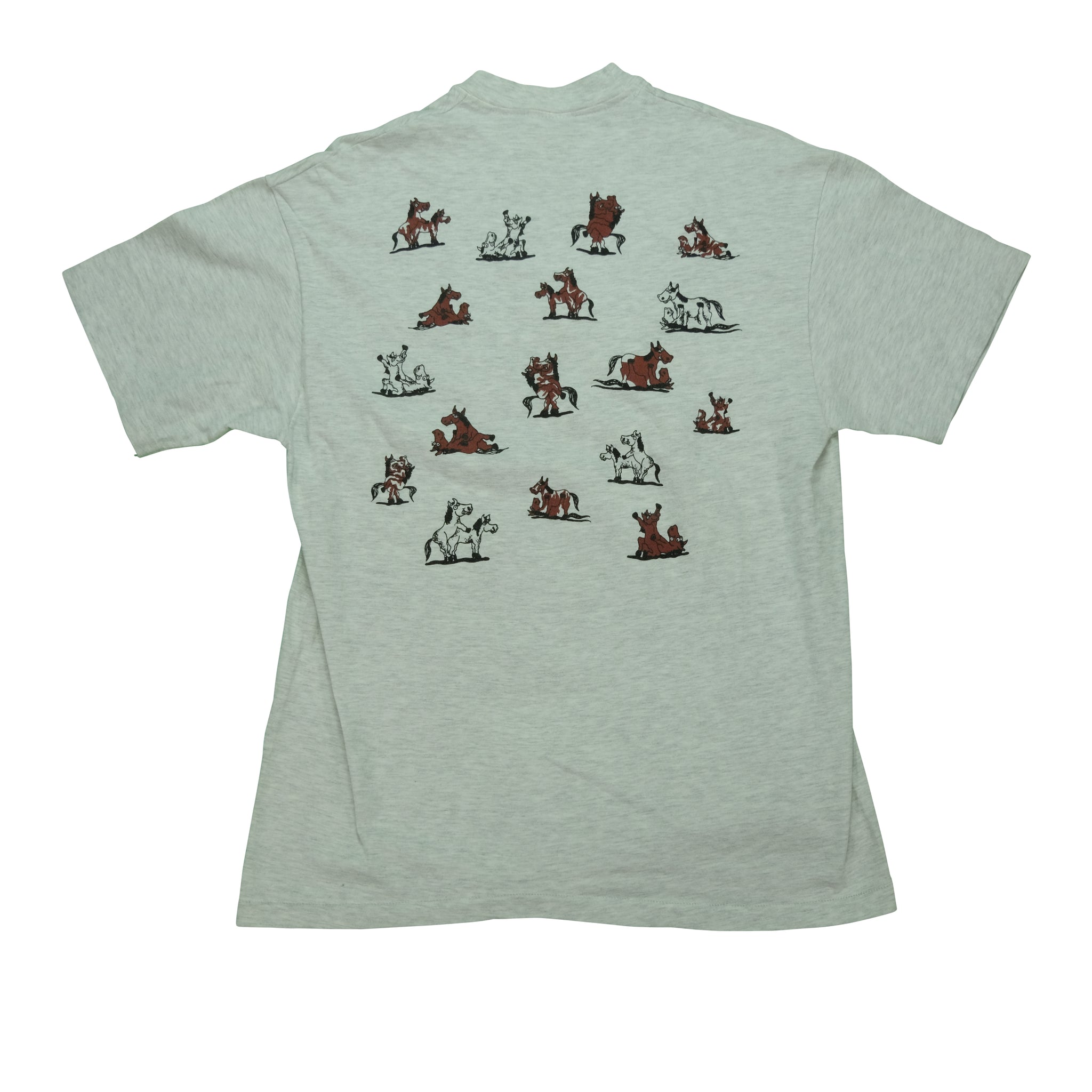 Vintage Horsen Around Raunchy Sex Graphic T Shirt 90s Gray L 