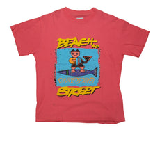 Load image into Gallery viewer, Vintage United Colors of Benetton Beach Street Art Graphic T Shirt 80s 90s Red M
