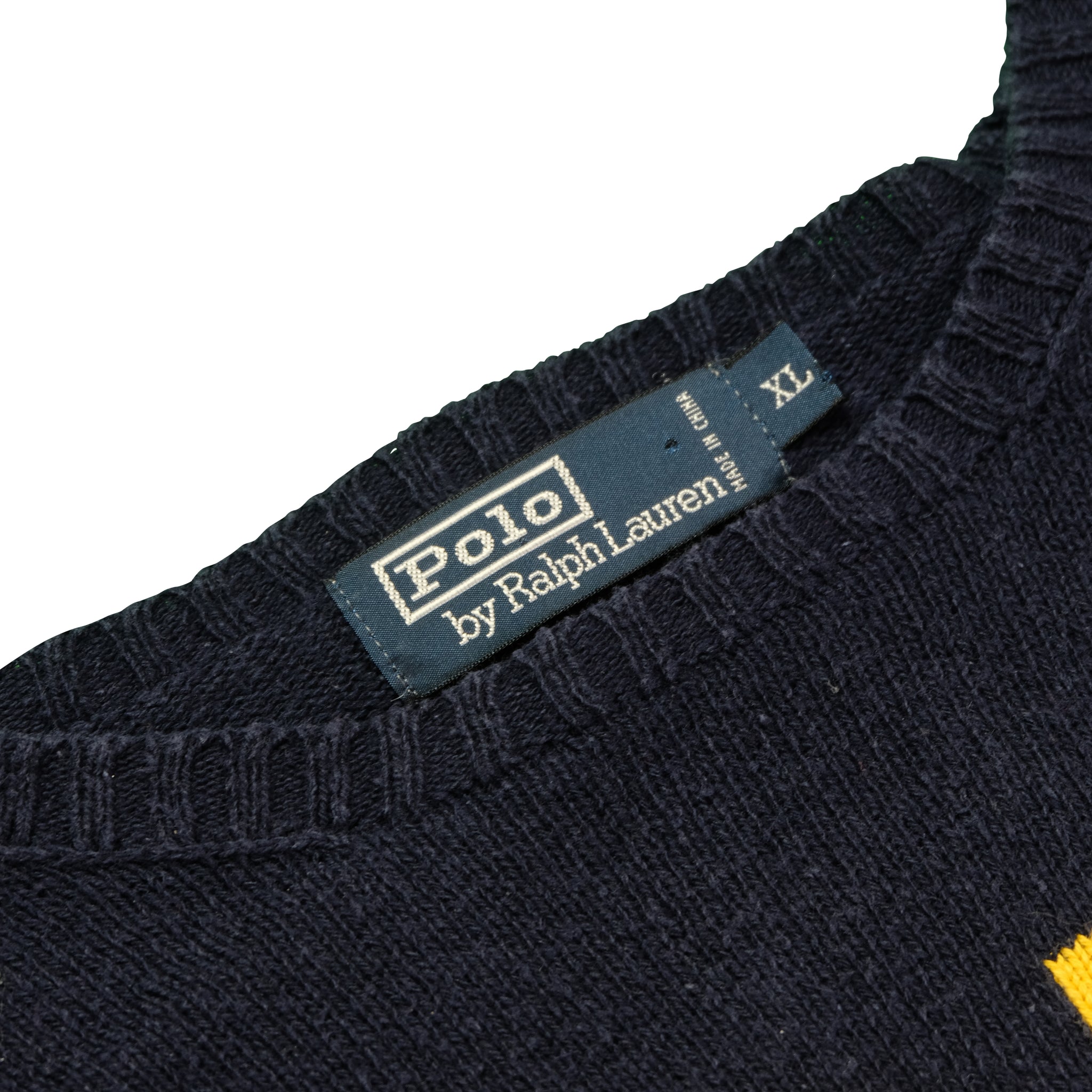 Vintage POLO RALPH LAUREN American Flag Spell Out Knit Sweater 90s