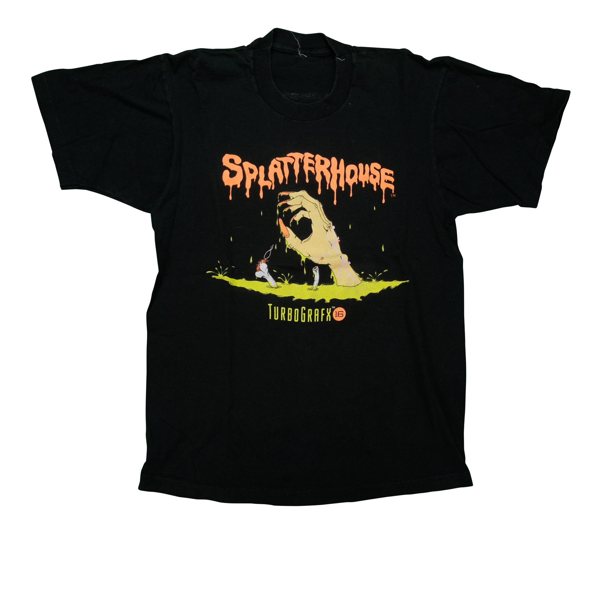 Vintage TurboGrafx-16 Splatterhouse Video Game Promo T Shirt 80s
