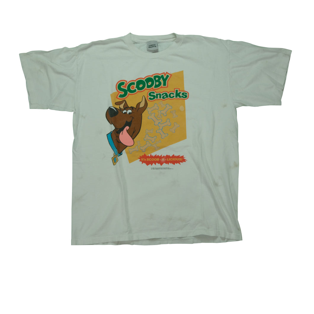 Vintage STANLEY DESANTIS Scooby Doo Scooby Snacks 1995 T Shirt 90s White XL