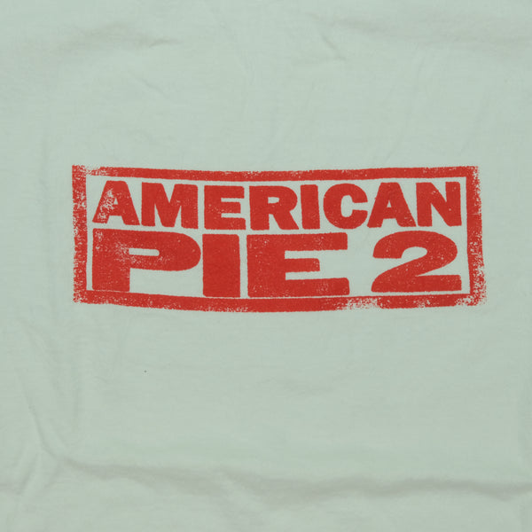 Vintage ANVIL American Pie 2 2001 Film Promo T Shirt 2000s White XL