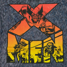 Load image into Gallery viewer, Vintage X-Men Mutant Gear Wolverine Marvel 1994 T Shirt 90s Navy Blue
