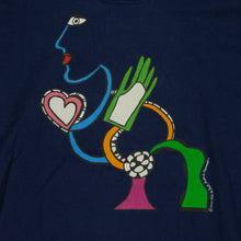 Load image into Gallery viewer, Vintage SCREEN STARS Niki De Saint-Phalle 2000 Art T Shirt 2000s Navy Blue XL
