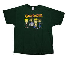 Load image into Gallery viewer, Vintage Goldfinger Rock Band Cartoon Caricature Tour T Shirt 90s 2000s Green XL
