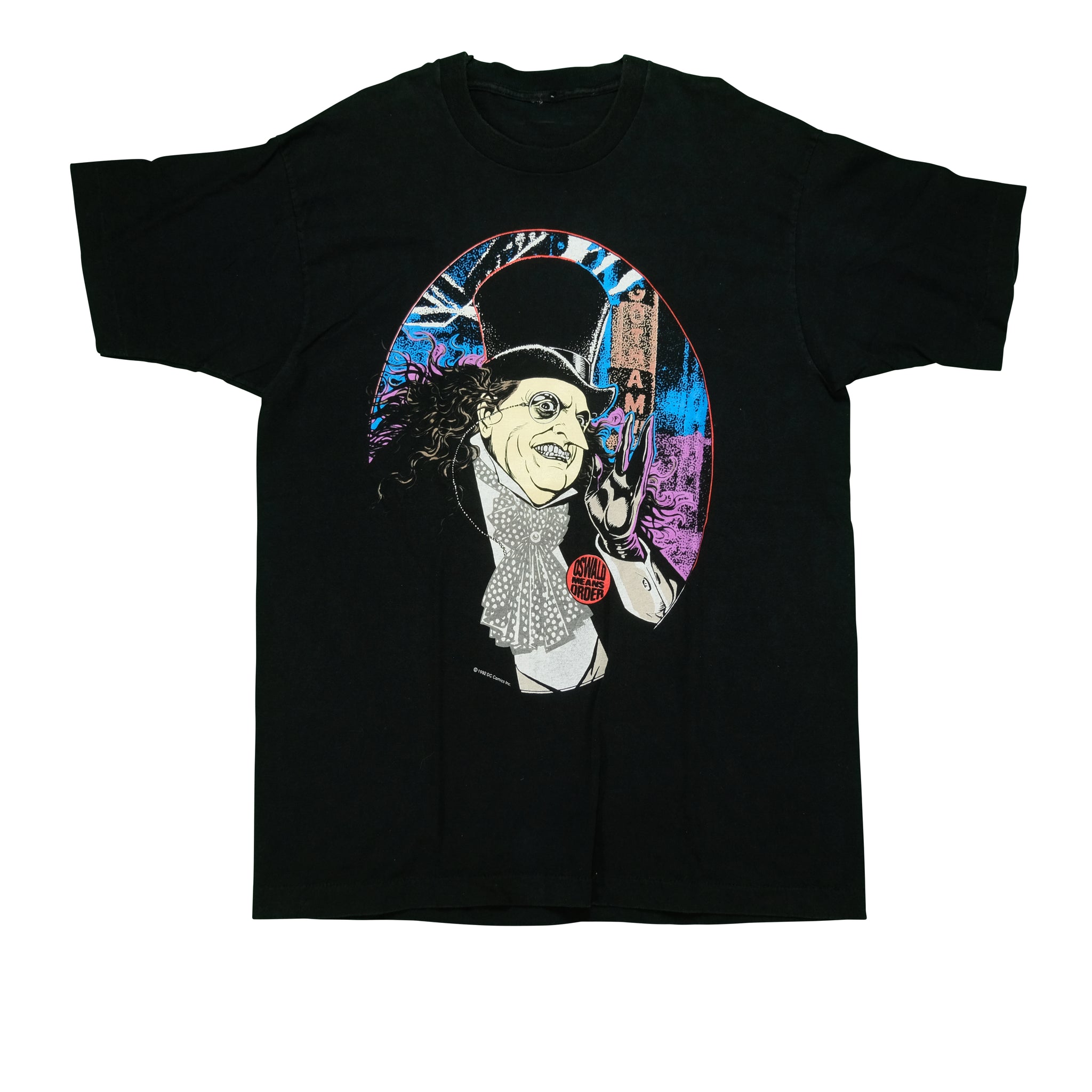 Vintage DC Comics The Penguin Batman 1992 T Shirt 90s Black