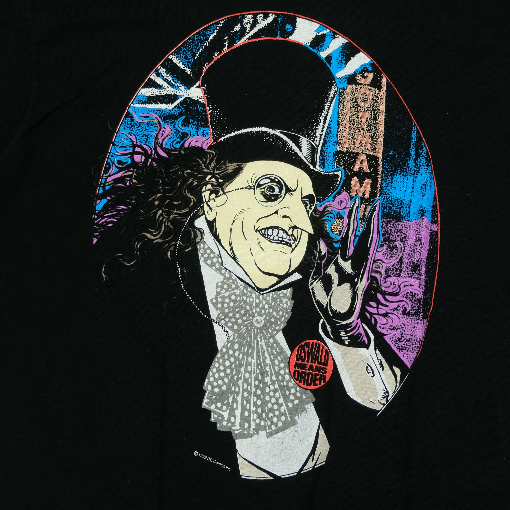 Vintage DC Comics The Penguin Batman 1992 T Shirt 90s Black 