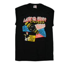 Load image into Gallery viewer, Vintage DG SPORTSWEAR Late To Work Excuses Sleeveless T Shirt 90s Black M

