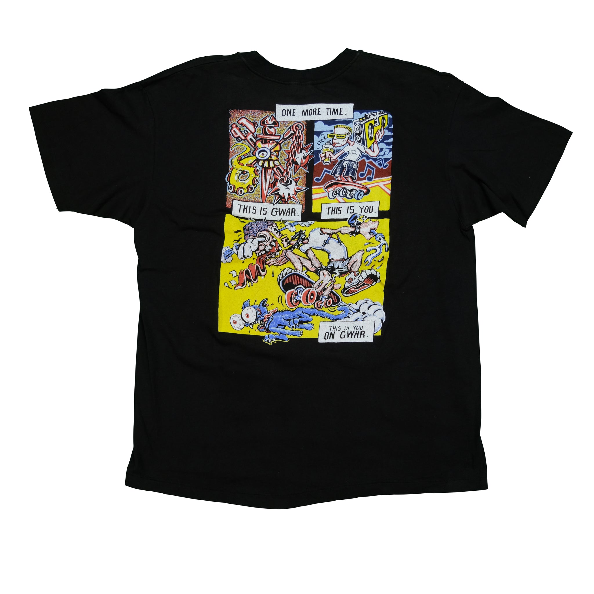 Vintage This Is You On Gwar Comic Strip Tour T Shirt 90s Black XL