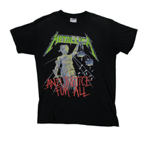 Load image into Gallery viewer, Vintage BROCKUM Metallica And Justice For All Tour T Shirt 90s Black L
