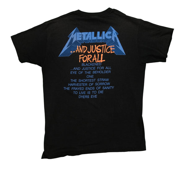 Vintage BROCKUM Metallica And Justice For All Tour T Shirt 90s Black L