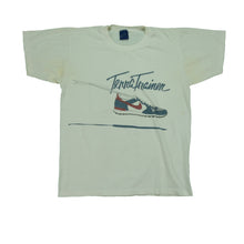 Load image into Gallery viewer, Vintage NIKE Terra Trainer Shoe Promo Swoosh T Shirt 80s White L
