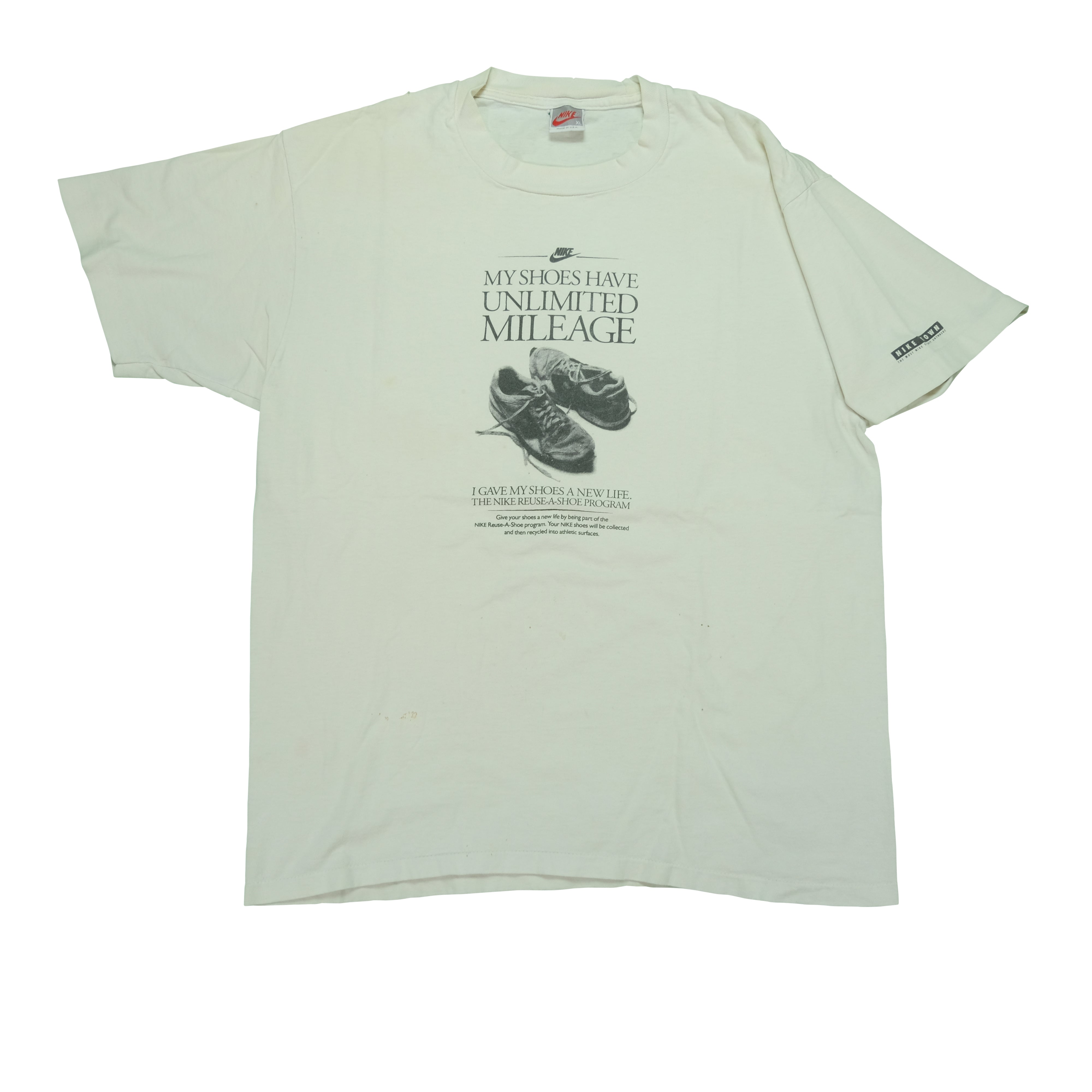 Vintage NIKE Town My Shoes Have Unlimited Mileage Reuse-A