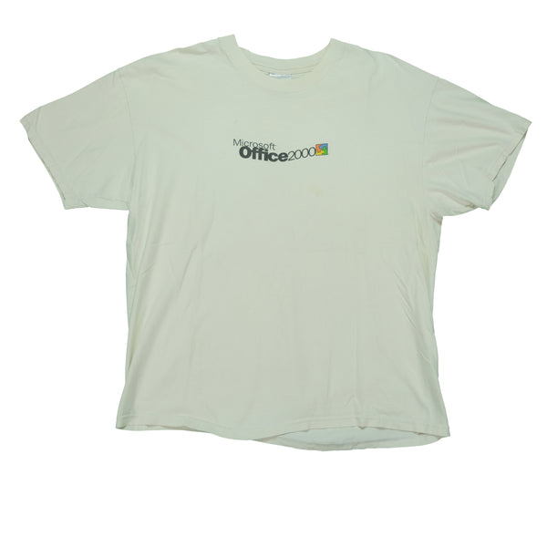 Vintage Microsoft Office What Productivity Means Today 2000 T Shirt 2000s White XL