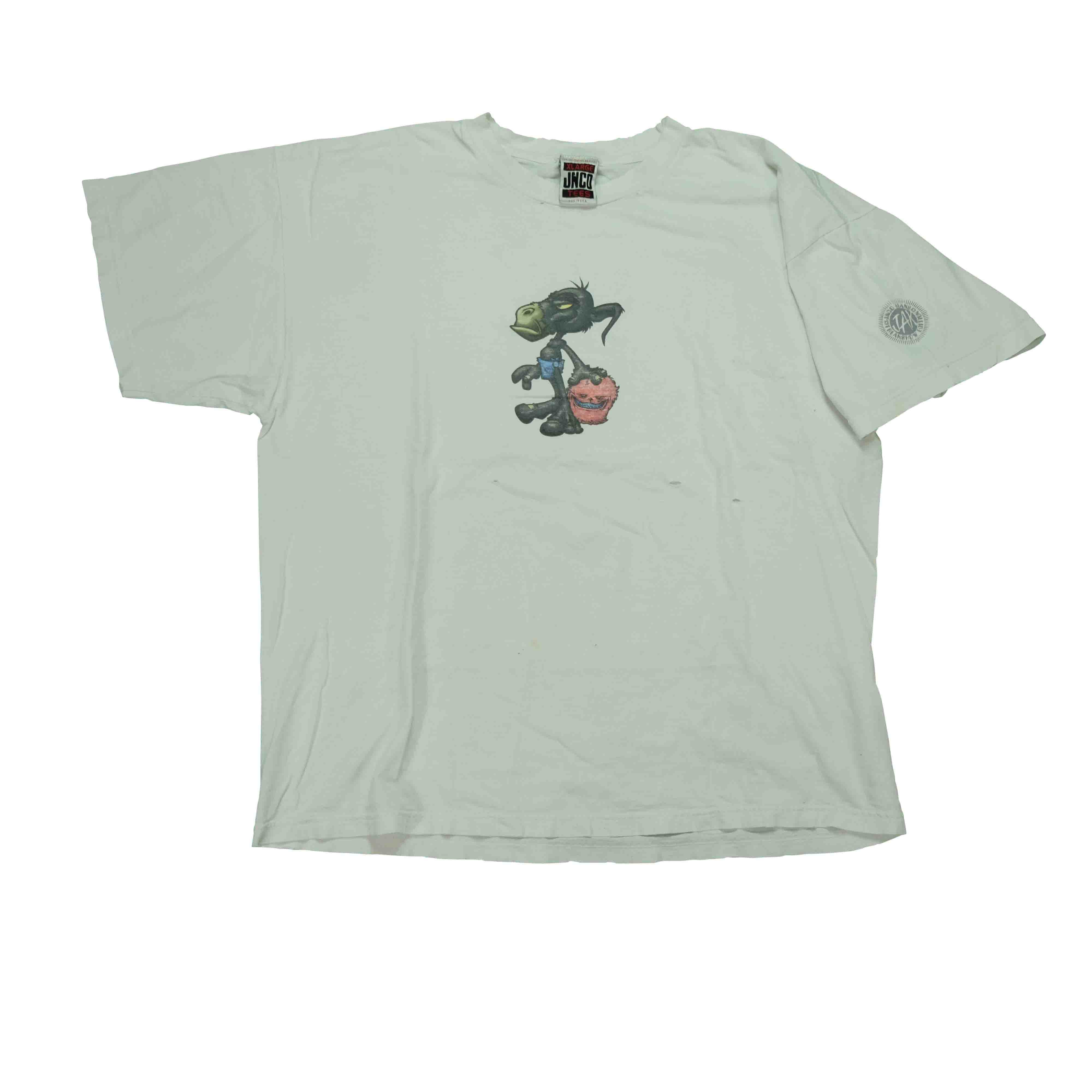 Vintage JNCO Jeans Freakshow Edition Donkey T Shirt 90s White XL 