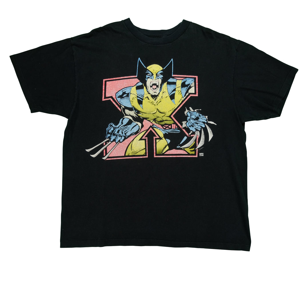 Vintage BELTON X-Men Wolverine 1994 Marvel Comics T Shirt 90s Black XL