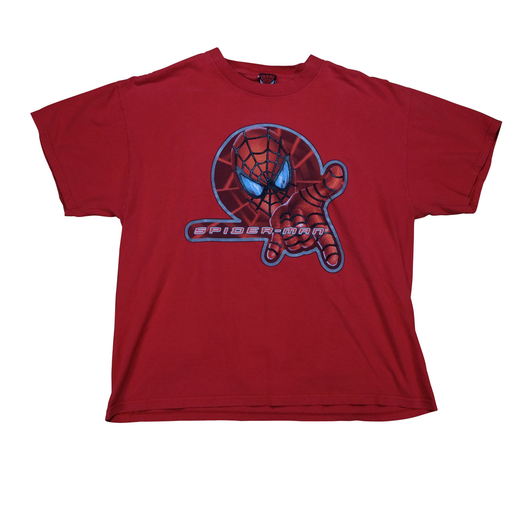 Vintage Spider-Man Marvel Film 2002 Promo T Shirt 2000s Red XL