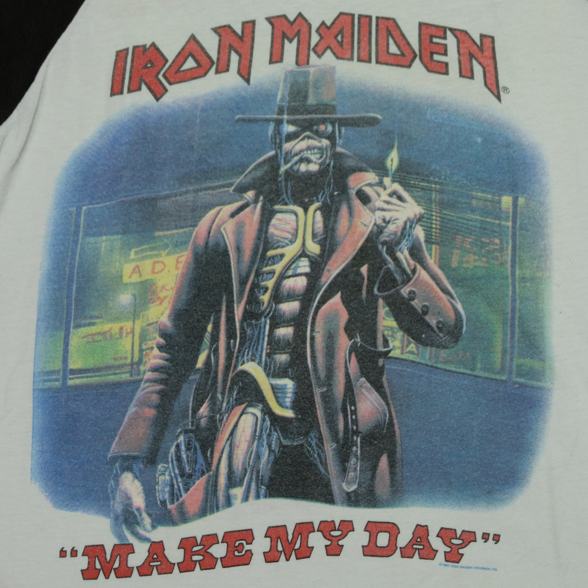 Vintage Iron Maiden Stranger in a Strange Land Make My Day 1987 