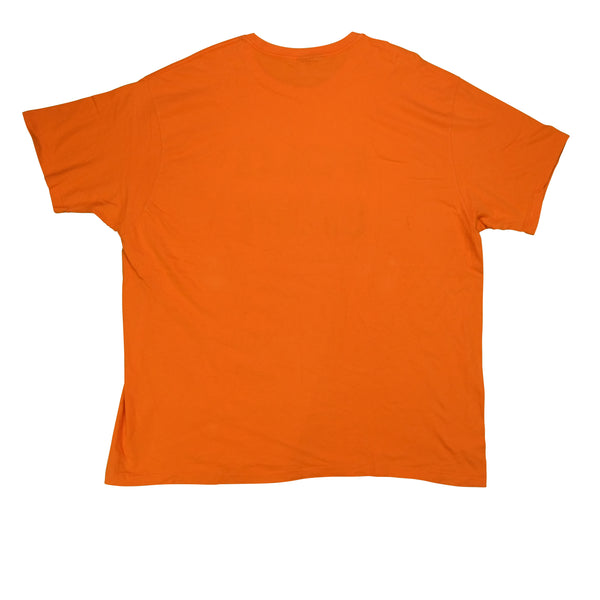 Vintage POLO SPORT Ralph Lauren Spell Out T Shirt 90s Orange 2XL