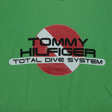 Load image into Gallery viewer, Vintage TOMMY HILFIGER Total Dive System Spell Out T Shirt 90s Green 2XL
