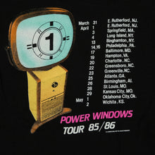 Load image into Gallery viewer, Vintage SCREEN STARS Rush Power Windows 1985-86 Tour T Shirt 80s Black L
