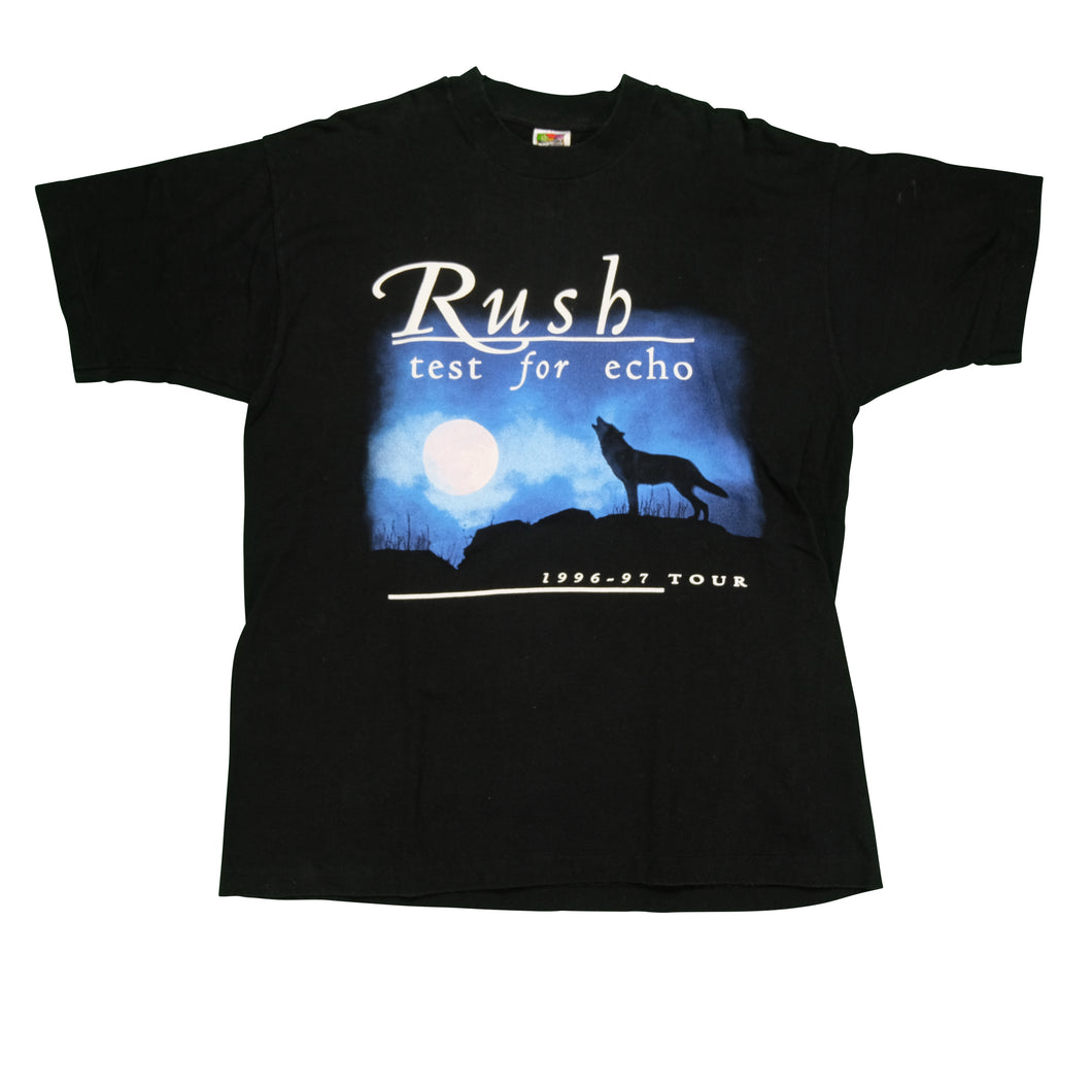 Vintage Rush Test For Echo 1996 Tour T Shirt 90s Black XL