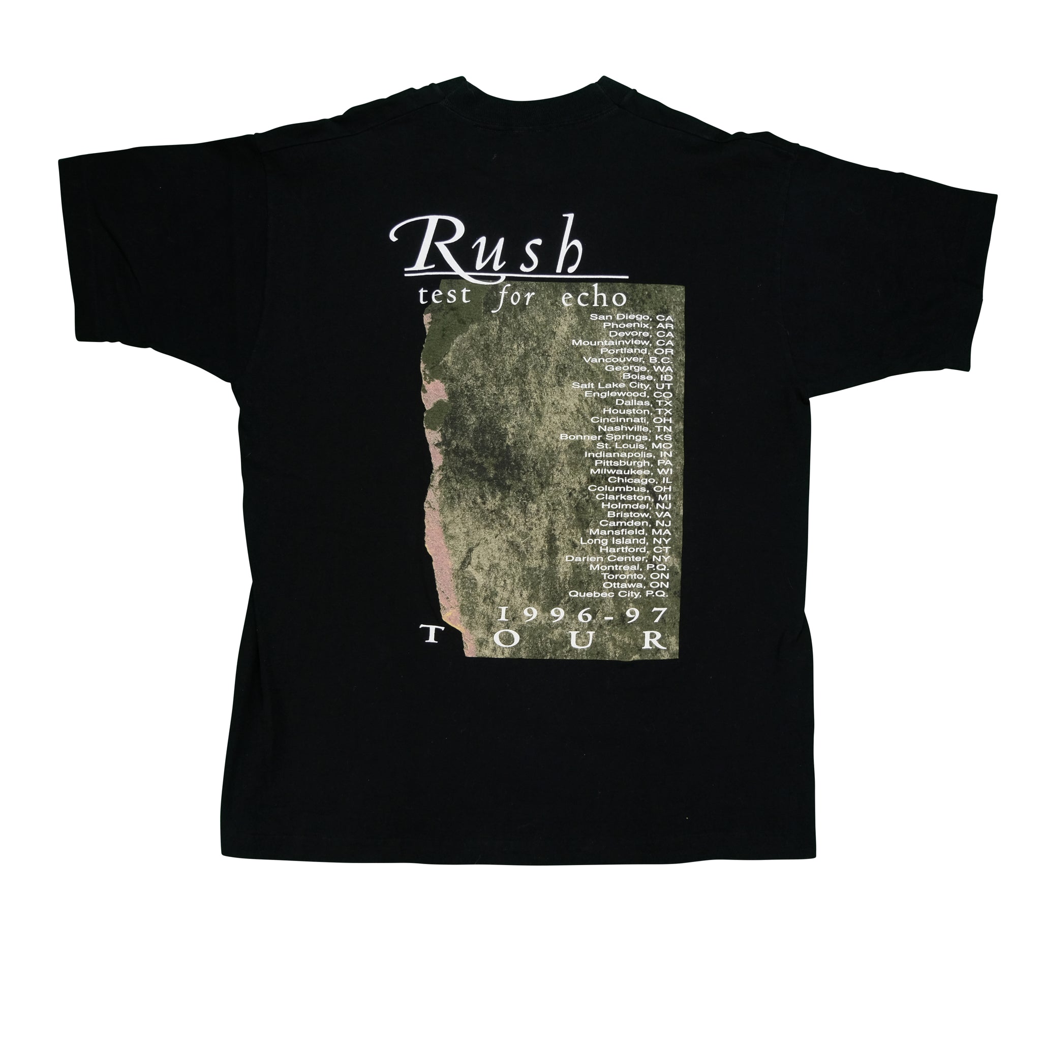 Vintage 1996 Rush Test For Echo Tour Double Sided Tee on Fruit of 