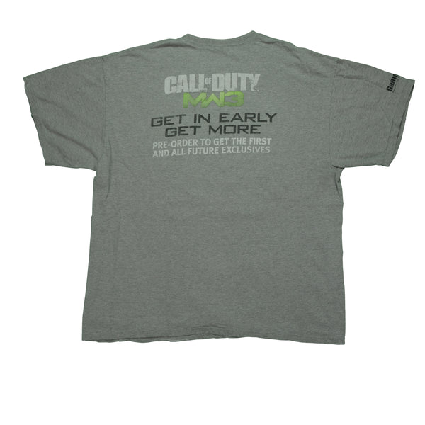Vintage Call of Duty Modern Warfare 3 2011 Video Game Promo T Shirt 2010s Gray XL