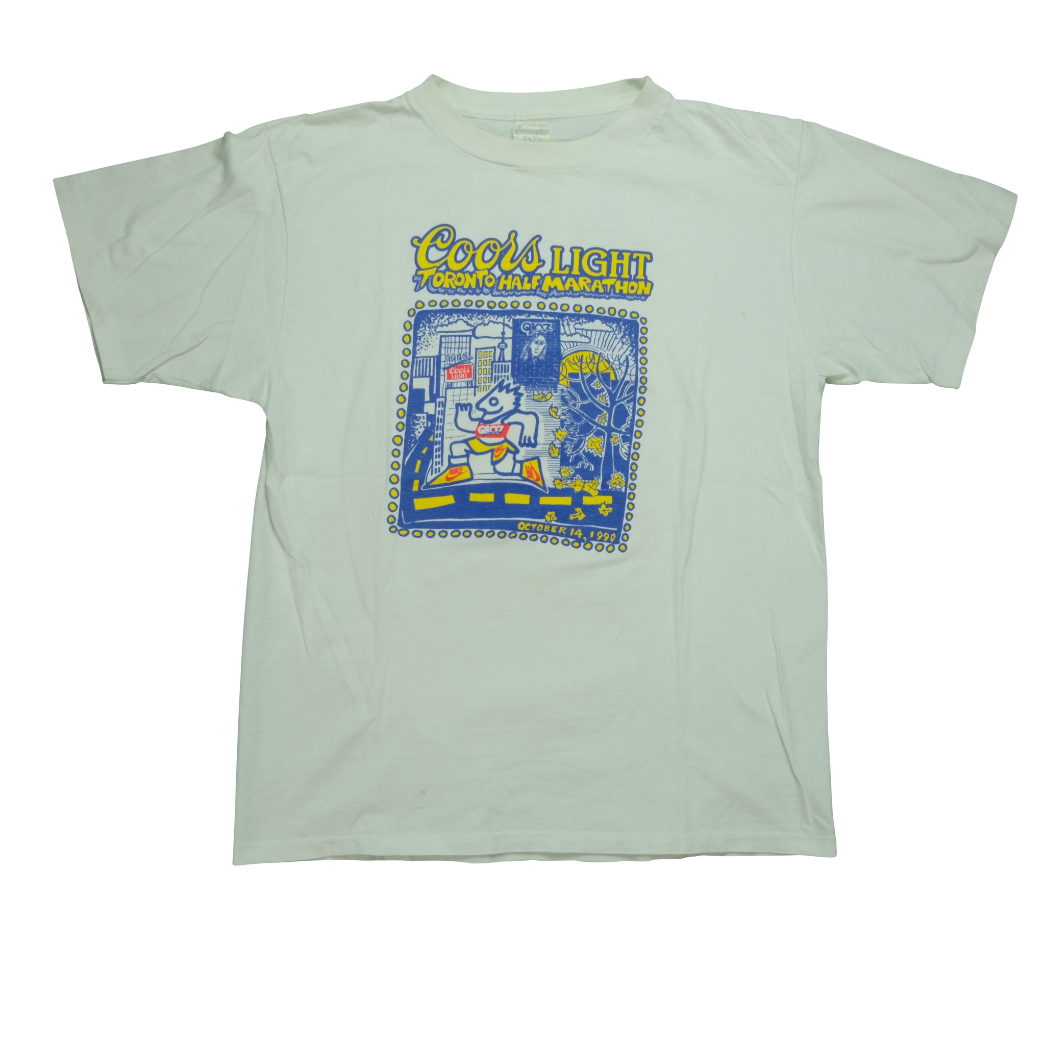 Vintage Nike Coors Light Toronto Half Marathon Double Sided Tee 