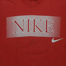Load image into Gallery viewer, Vintage NIKE Spell Out Swoosh Barcode Graphic T Shirt 80s 90s Red

