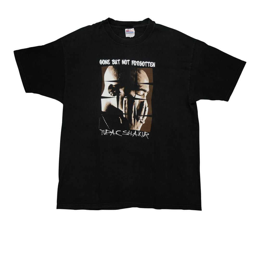 Vintage Tupac Shakur Gone But Not Forgotten 1997 Memorial T Shirt 90s Black XL