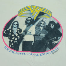 Load image into Gallery viewer, Vintage Van Halen For Unlawful Carnal Knowledge I Love My Baby&#39;s Poundcake 1991 Tour T Shirt 90s White L
