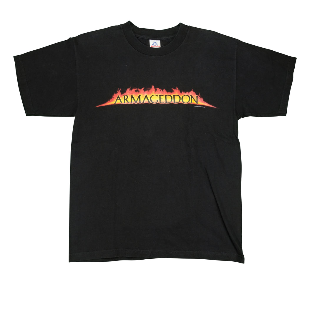Vintage ALSTYLE Armageddon 1998 Movie Promo T Shirt 90s Black L