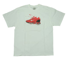 Load image into Gallery viewer, Vintage NIKE Air Max 90 Dave White Shoes 2003 Artwork Promo T Shirt 2000s White XL
