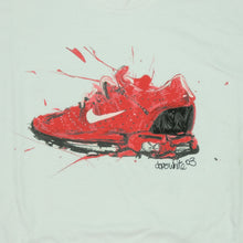 Load image into Gallery viewer, Vintage NIKE Air Max 90 Dave White Shoes 2003 Artwork Promo T Shirt 2000s White XL
