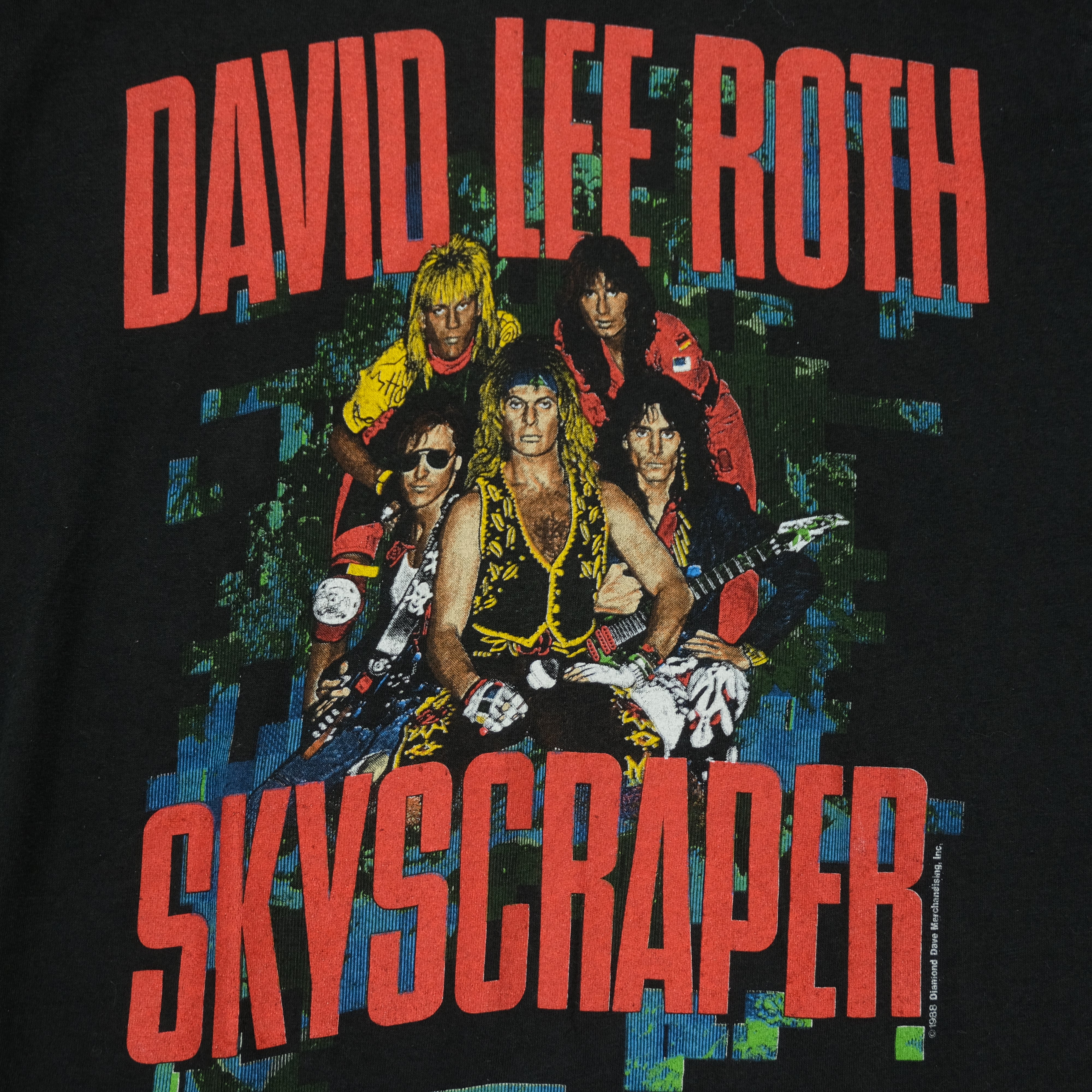 Vintage 1988 David Lee Roth Skyscraper Tour Double Sided Tee