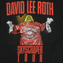 Load image into Gallery viewer, Vintage David Lee Roth Skyscraper 1988 Tour T Shirt 80s Black L
