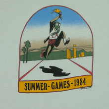 Load image into Gallery viewer, Vintage Hazmat Summer Games 1984 T Shirt 80s White M
