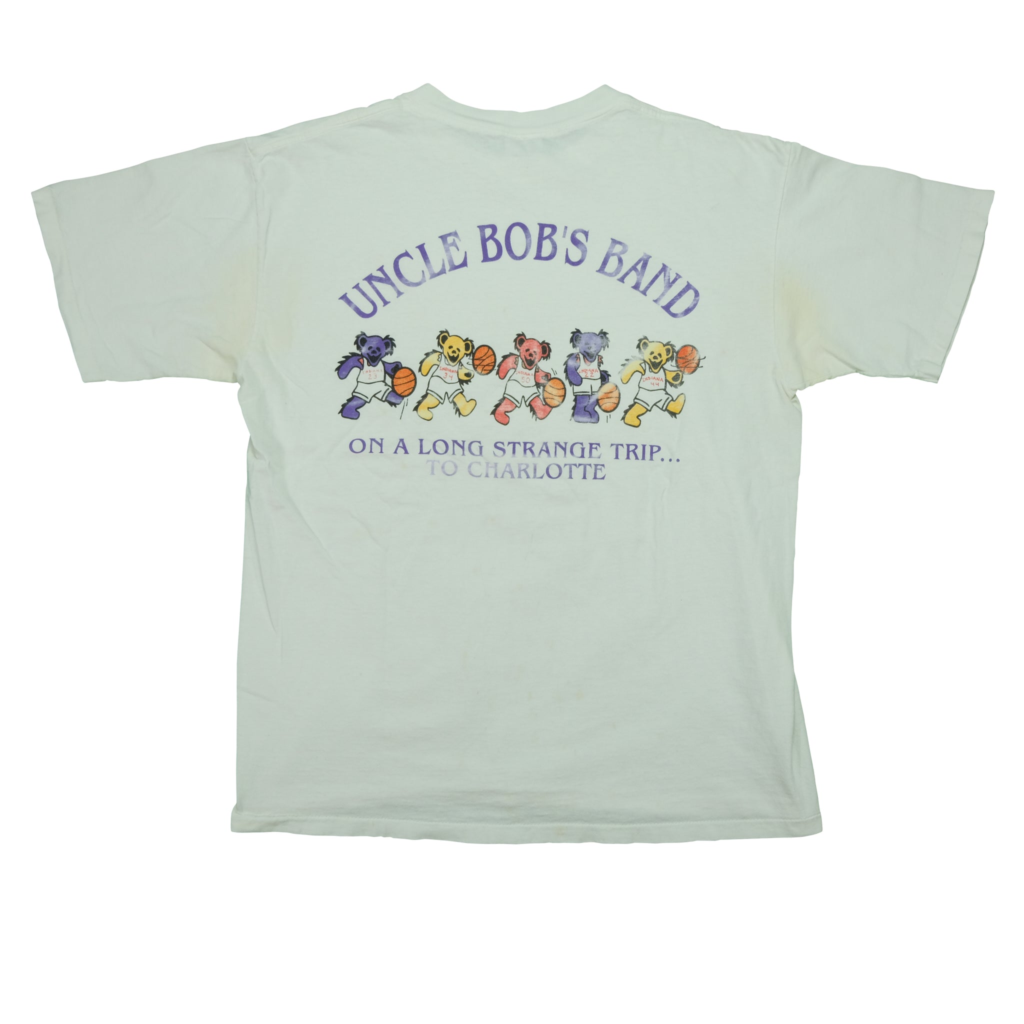 Vintage 1994 Grateful Dead Parody Indiana Hoops Double Sided Tee 