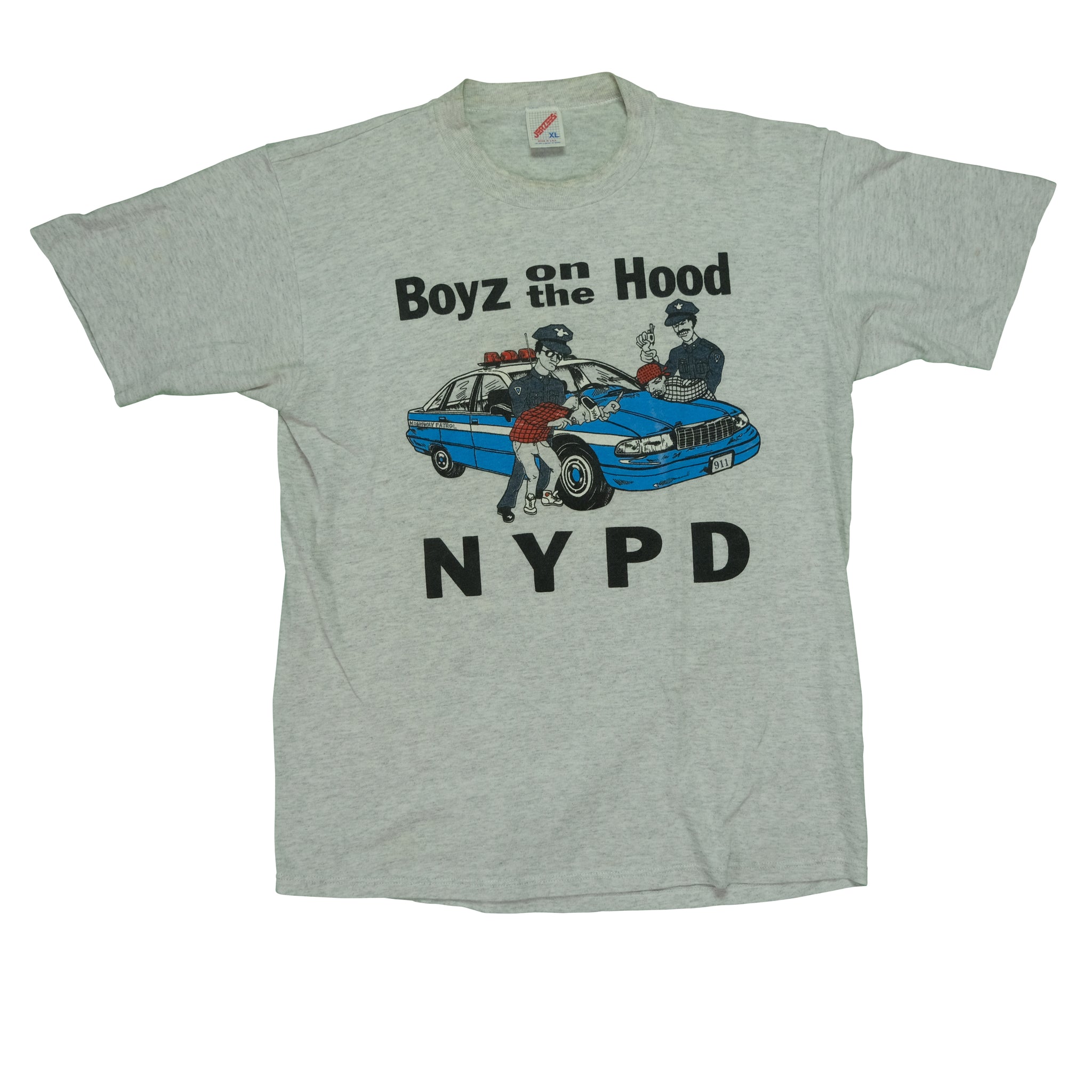 Vintage NYPD Boys on The Hood Tee on Jerzees | Reset Vintage