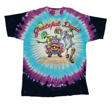 Load image into Gallery viewer, Vintage LIQUID BLUE Grateful Dead Baseball Steal Your Base Baseball 1994 Tie Dyed T Shirt 90s Multicolor W/ Tags XL
