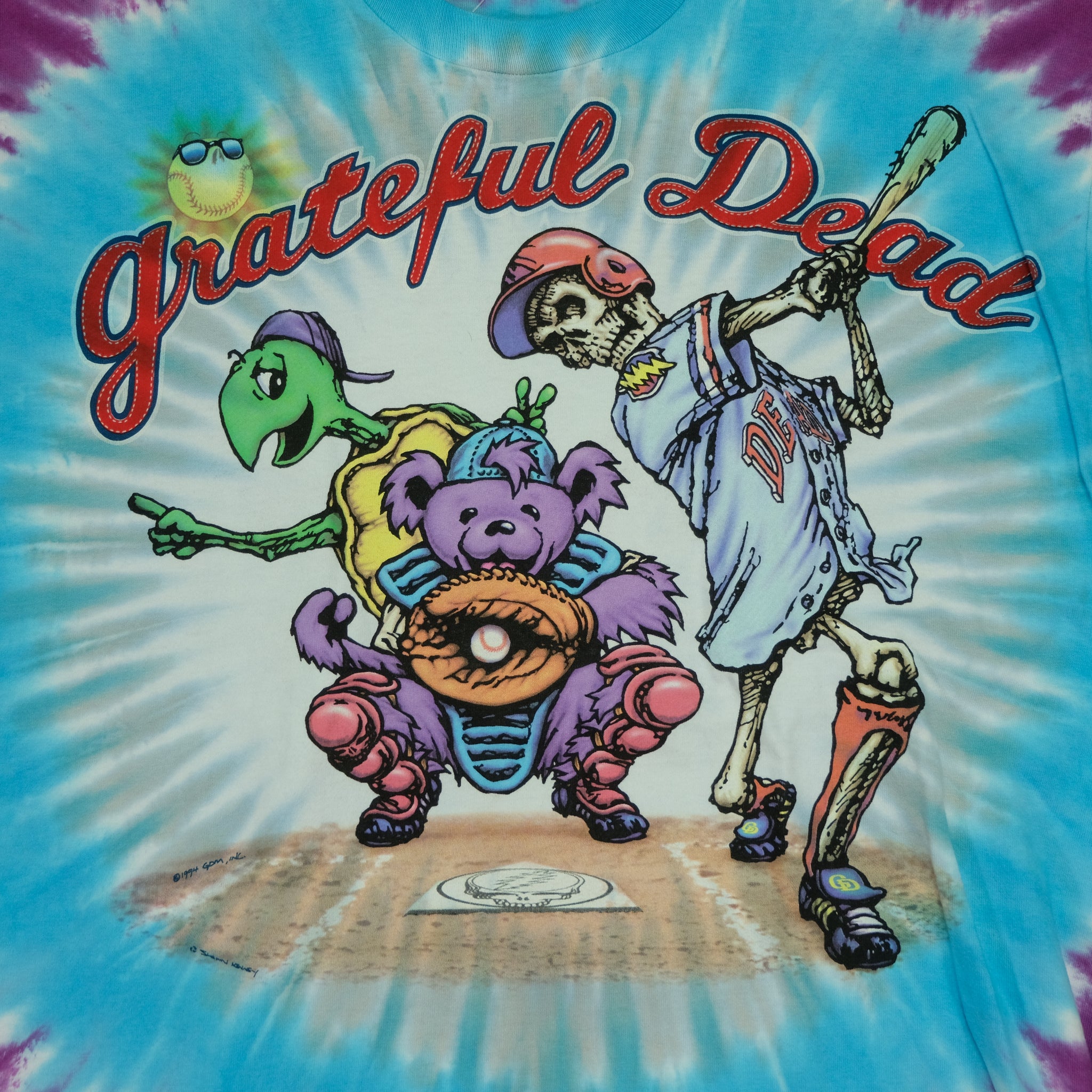 Vintage 1994 Grateful Dead Baseball Double Sided Tie Dye Tee on ...