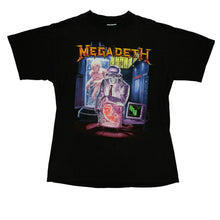 Load image into Gallery viewer, Vintage BROCKUM Megadeth Rust In Peace Tour T Shirt 90s Black L
