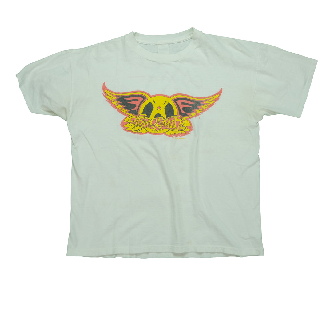 Vintage Aerosmith Shit Happens Tour T Shirt 90s White XL